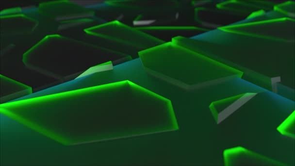 Odłamki krystaliczne na zielonym tle — Wideo stockowe