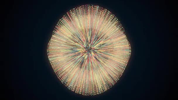 Abstract sphere made of particles and stripes — 图库视频影像