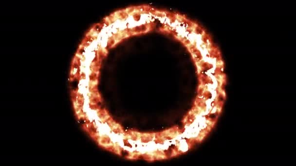 Blazing ring of fire in space — Wideo stockowe