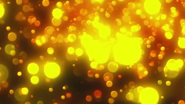 Christmas background with glittering gold circles bokeh. Computer generated 3d rendering — Stock Video