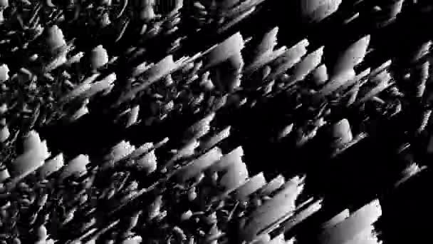 Чёрно-белый фрактальный шум — стоковое видео
