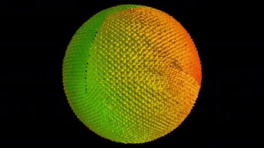 Eğimli renkli bir küre