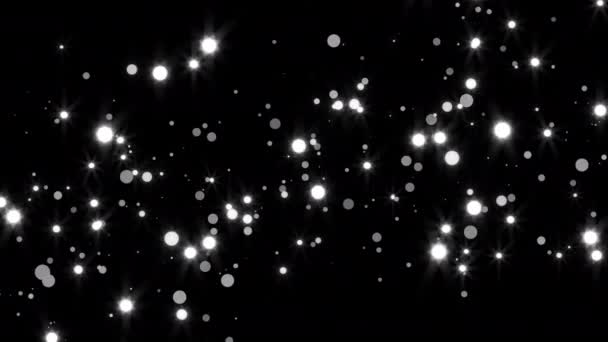 抽象的明亮的闪光微粒在空间, 计算机产生的抽象背景, 3d 渲染 — 图库视频影像