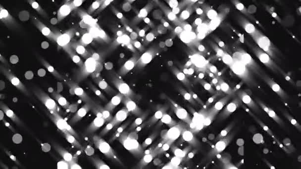 Partikel-partikel terang abstrak di ruang angkasa, latar belakang abstrak komputer, rendering 3D — Stok Video