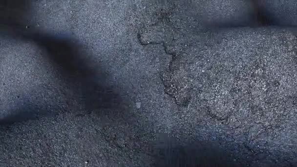 Vågig asfalt med gropar — Stockvideo