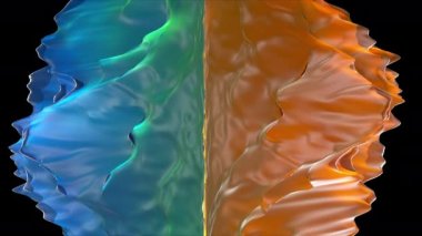 Digital blue and orange landscape