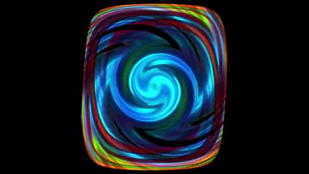 抽象漩涡的正方形涡旋 — 图库视频影像