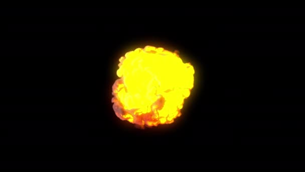 Explosion par le feu avec bouffées de fumée — Video