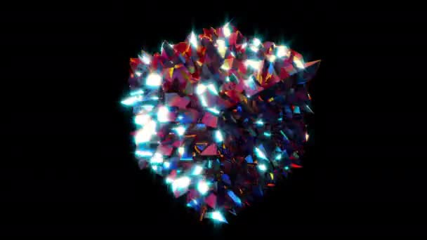 Фрактальный алмазный элемент — стоковое видео
