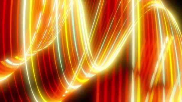 Abstract spiral rotating glow lines, computer generated background, 3D rendering background — Stock Video