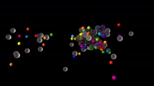 Random colored spheres — Stock Video