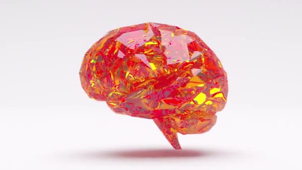Diamantový krystalový mozek — Stock video