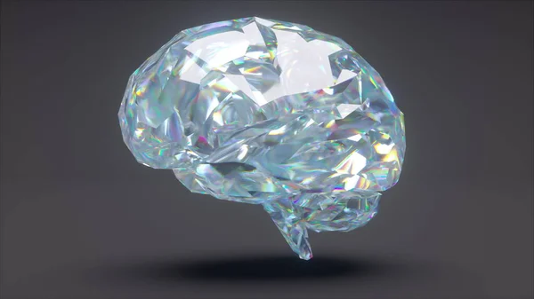 Cristal diamant cerveau Images De Stock Libres De Droits
