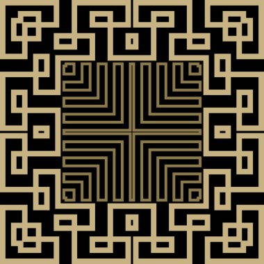 Yunan ekoseli ekose desenli. Vektör geometrik arkaplan. Kabile etnik arka planı. Çerçeveli modern tasarım, sınırlar, kareler, çizgiler. Damalı çizgiler hatipleri. Yunan anahtarı, dolambaçlı yol, labirent