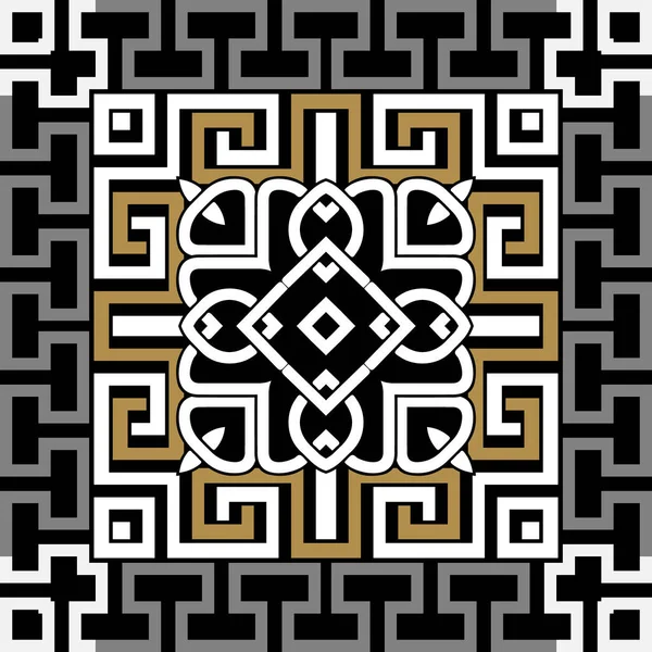 Square Frames Borders Greek Style Square Seamless Pattern Elegant Vector — Stock Vector