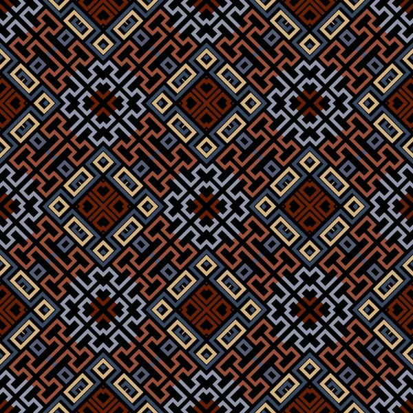 Nahtloses Muster Traditionellen Ethnischen Stammesstil Vector Ornamentalen Griechischen Hintergrund Elegante — Stockvektor