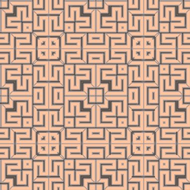 Yunan kusursuz deseni. Kabile soyut geçmişini tekrar et. Yunan anahtarı, dolambaçlı etnik stil süsü. Geometrik süslemeli modern simetrik tasarım. Yapısal geometrik arkaplan. Duvar kağıdı, kumaş.