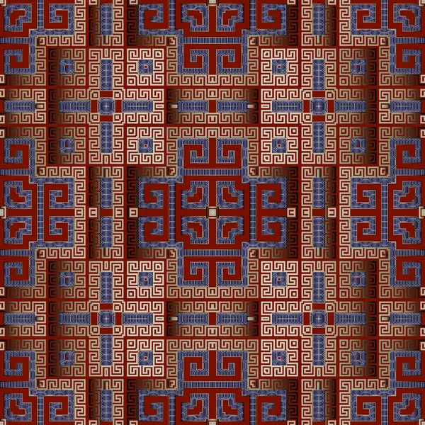 Modèle Sans Couture Grec Ethnique Tribal Coloré Vector Plaid Tartant — Image vectorielle