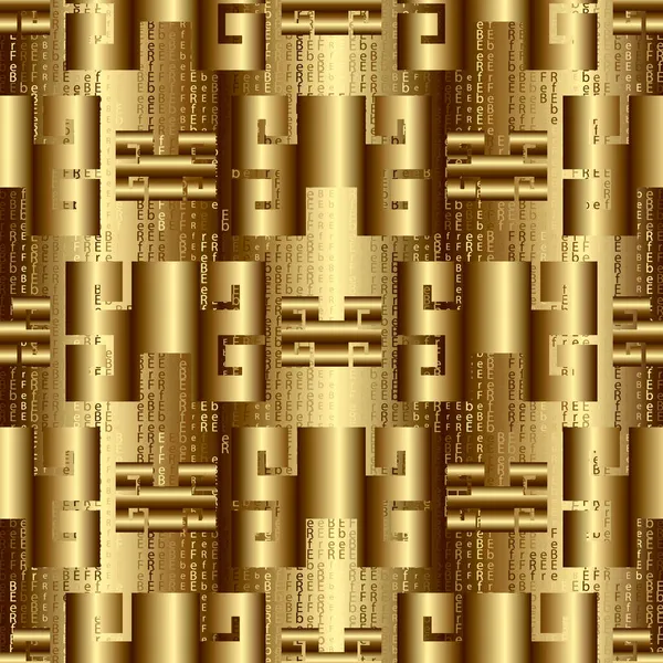 Frei Sein Gold Glänzende Nahtlose Muster Oberfläche Texturierten Goldenen Buchstaben — Stockvektor