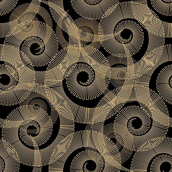 Spirales Lignes Modernes Abstraites Spirale Motif Sans Couture Ornement Beau — Image vectorielle