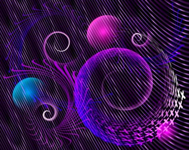 Fantezi 3 boyutlu arka plan. Gizemli galaksi soyut arkaplanı. Modern parlak renkli tasarım. Vektör illüstrasyonu.