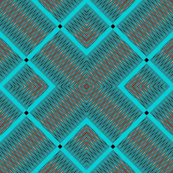 Zigzag Lijnen Modern Naadloos Patroon Vector Sierlijke Textuur Blauwe Achtergrond — Stockvector