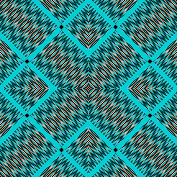 Zigzag Líneas Patrón Moderno Sin Costuras Fondo Azul Texturizado Ornamental — Vector de stock