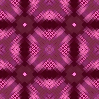 Mozaik renksiz desen. Kaleydoskop vektör arkaplanını kareler. Geometrik tekrarlama modayı. Yarım ton kareler süsler. Süslü geometrik modern tasarım. Sonsuz doku.