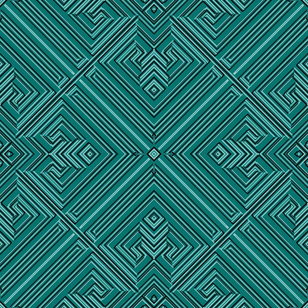 Embossed Geometric Seamless Pattern Emboss Surface Green Background Repeat Abstract — 图库矢量图片