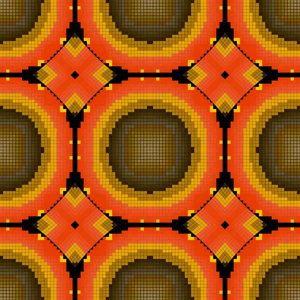 Mozaik renkli yarım ton kareler pürüzsüz desen oluşturur. Süslü taramalı arka plan. Geometrik tekrarlama parlayan ızgara arkaplanı. Yarım ton kareler süslenir. Süslü geometrik modern tasarım. Sonsuz doku