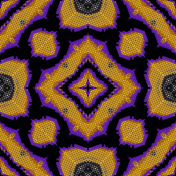 Kaleidoscop Model Colorat Fără Sudură Mozaic Pătrate Fundal Vectorial Geometric — Vector de stoc