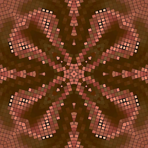 Mozaïek Kleurrijke Naadloze Patroon Kaleidoscoop Vierkanten Vectorachtergrond Geometrische Achtergrond Herhalen — Stockvector