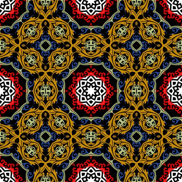 Floral Hermoso Patrón Sin Costura Fondo Vectorial Ornamental Árabe Fondo — Archivo Imágenes Vectoriales