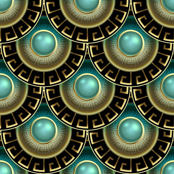 Runde Mandalas Deco Sømløse Mønster Pyntede Smykker Græsk Baggrund Ornamental – Stock-vektor