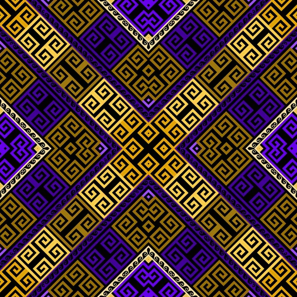 Modèle Sans Couture Ethnique Tribal Coloré Cadres Losanges Frontières Vecteur — Image vectorielle