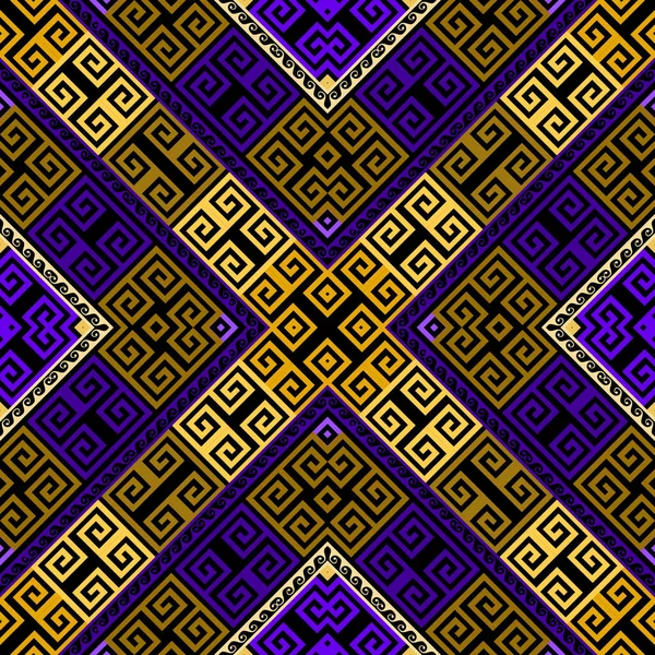 Colorido Patrón Étnico Tribal Sin Costuras Marcos Rombo Fronteras Vector — Vector de stock