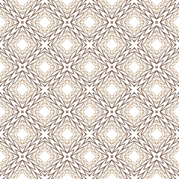 Örülmüş, pürüzsüz desen. Örgü vektör arka planı. Zarif Deco arka planı. Beyaz üzerine altın geometrik süsler. Modern simetrik soyut tasarım. Sonsuz doku. Rhombus çerçeveleri, yapısı.