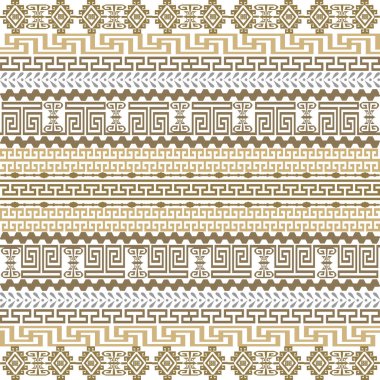 Yunan Sınırı. Yunan kusursuz deseni. Süslü sınır arkaplanı. Modern süsü tekrar et. Beyaz üzerine kabile etnik tarzı izole edilmiş tasarım. Soyut desenli süslemeli arka plan. Yunan anahtarı, avare.