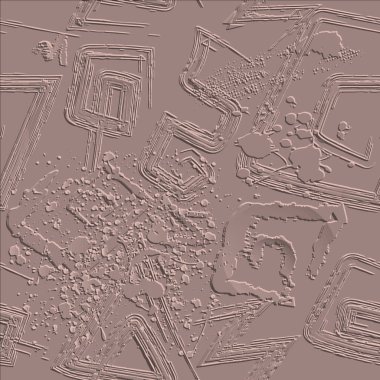 Kabartma 3D Yunan kusursuz desen. Vektör kabartmalı arka plan. Grunge arka planı tekrar ediyor. Elle çizilmiş kirli süsler. Soyut karalama yardım şekilleri, çizgiler, sıçramalar, işaretler, semboller.