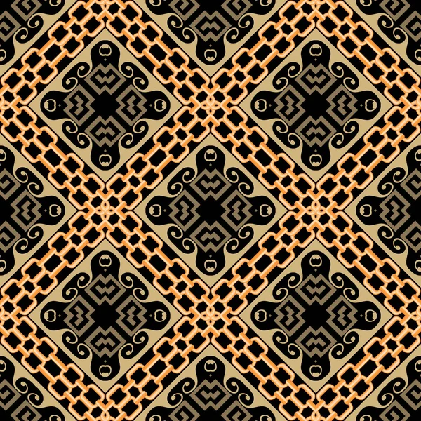 Cadenas Sin Costura Pattern Tribal Étnica Elegante Fondo Rombo Vector — Archivo Imágenes Vectoriales