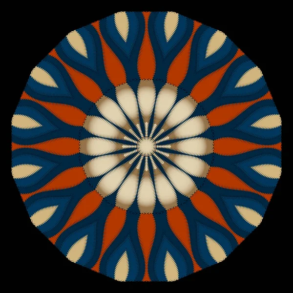 Floral Textured Beautiful Mandala Pattern Ornamental Tapestry Vector Background Decorative — ストックベクタ