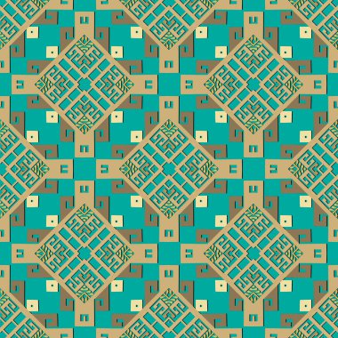 Kabile geleneklerine göre kusursuz bir düzen. Vektör folklorik tarzı arka plan. Yunan anahtarı, avare. Soyut geometrik süsler. Sonsuz süsleme dokusu. Dekoratif dekoratif modern tasarım.