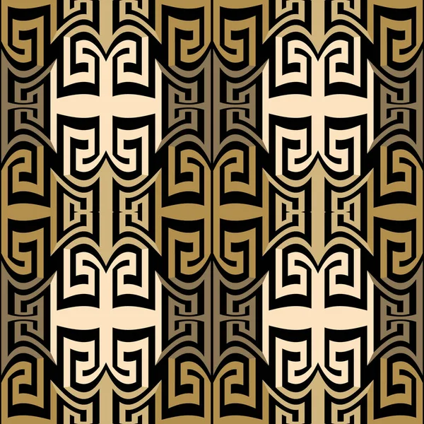 Griechischer Stammesstil Mit Goldenem Nahtlosen Muster Ornamentaler Moderner Vektorhintergrund Elegant — Stockvektor