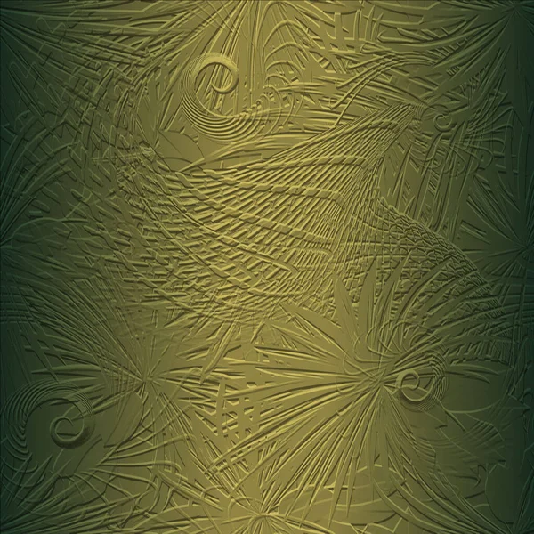 Grönt Texturerat Tropiskt Sömlöst Mönster Grunge Abstrakt Fantasi Yta Bakgrund — Stock vektor