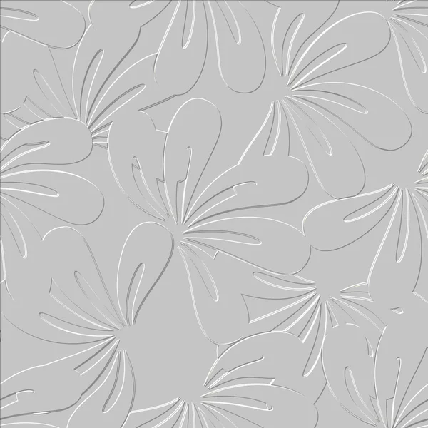 Geprägte Kamillenblüten Mit Nahtlosem Muster Texturierte Schöne Blumen Relief Hintergrund — Stockvektor