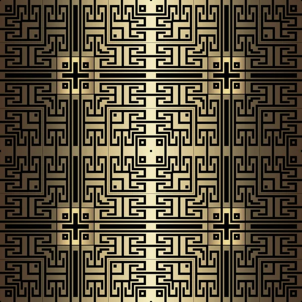 Griechischer Stammesstil Goldene Linien Nahtloses Muster Ornamentaler Moderner Vektorhintergrund Elegante — Stockvektor