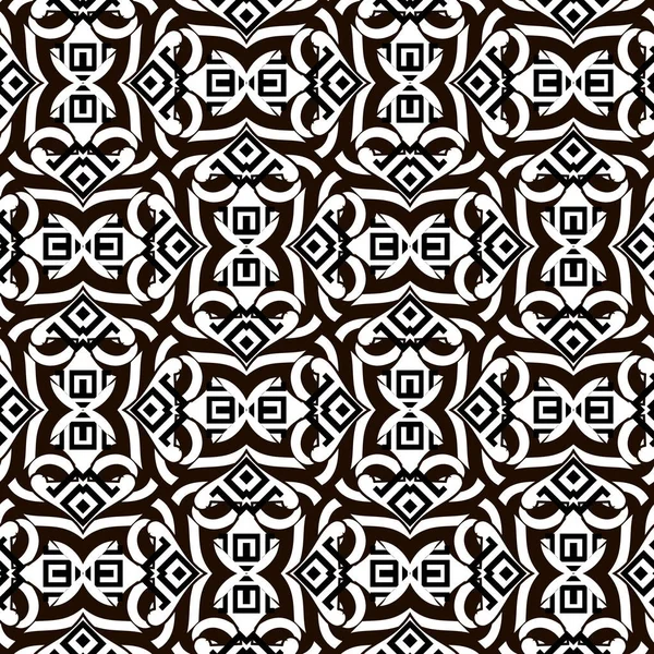 Black White Ornamental Modern Seamless Pattern Abstract Vector Patterned Background — Stock vektor