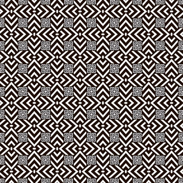 Zigzag Patrón Transparente Blanco Negro Fondo Vectorial Zig Zag Ornamental — Archivo Imágenes Vectoriales