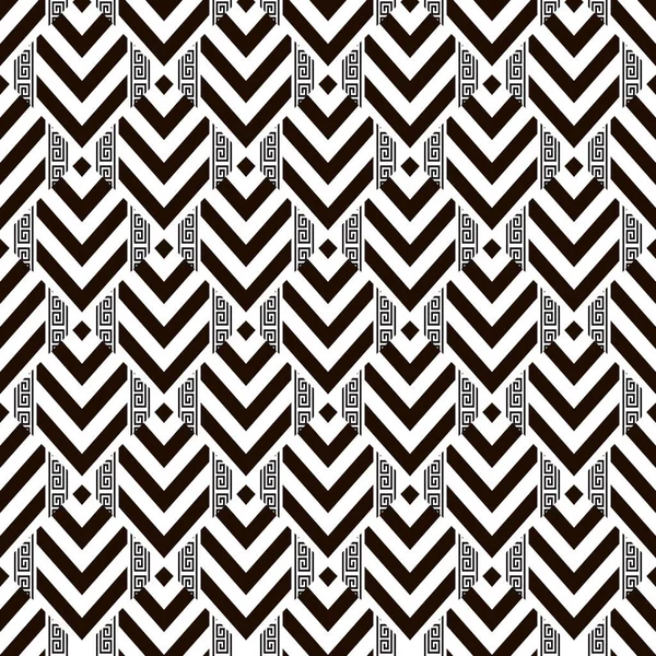 Blanco Negro Zigzag Patrón Sin Costuras Fondo Vectorial Zig Zag — Archivo Imágenes Vectoriales