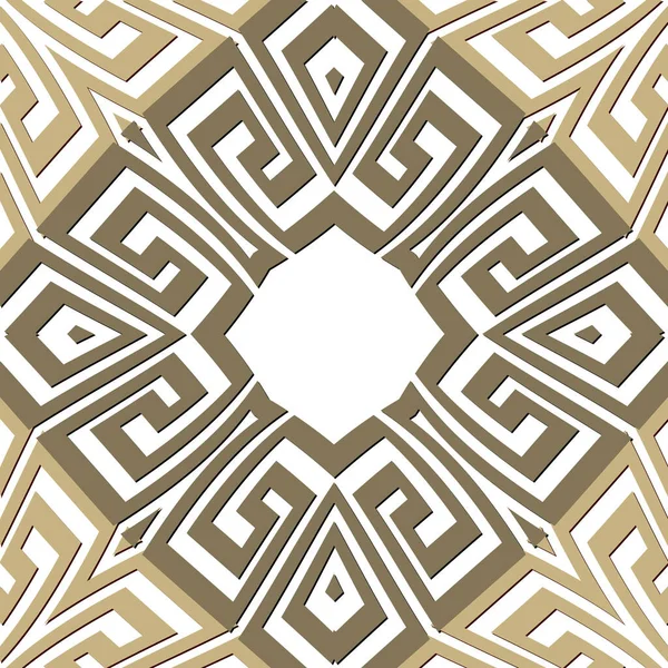 Gold Elegant Traditional Seamless Pattern Greek Ornamental Vector Background Patterned — Vector de stock
